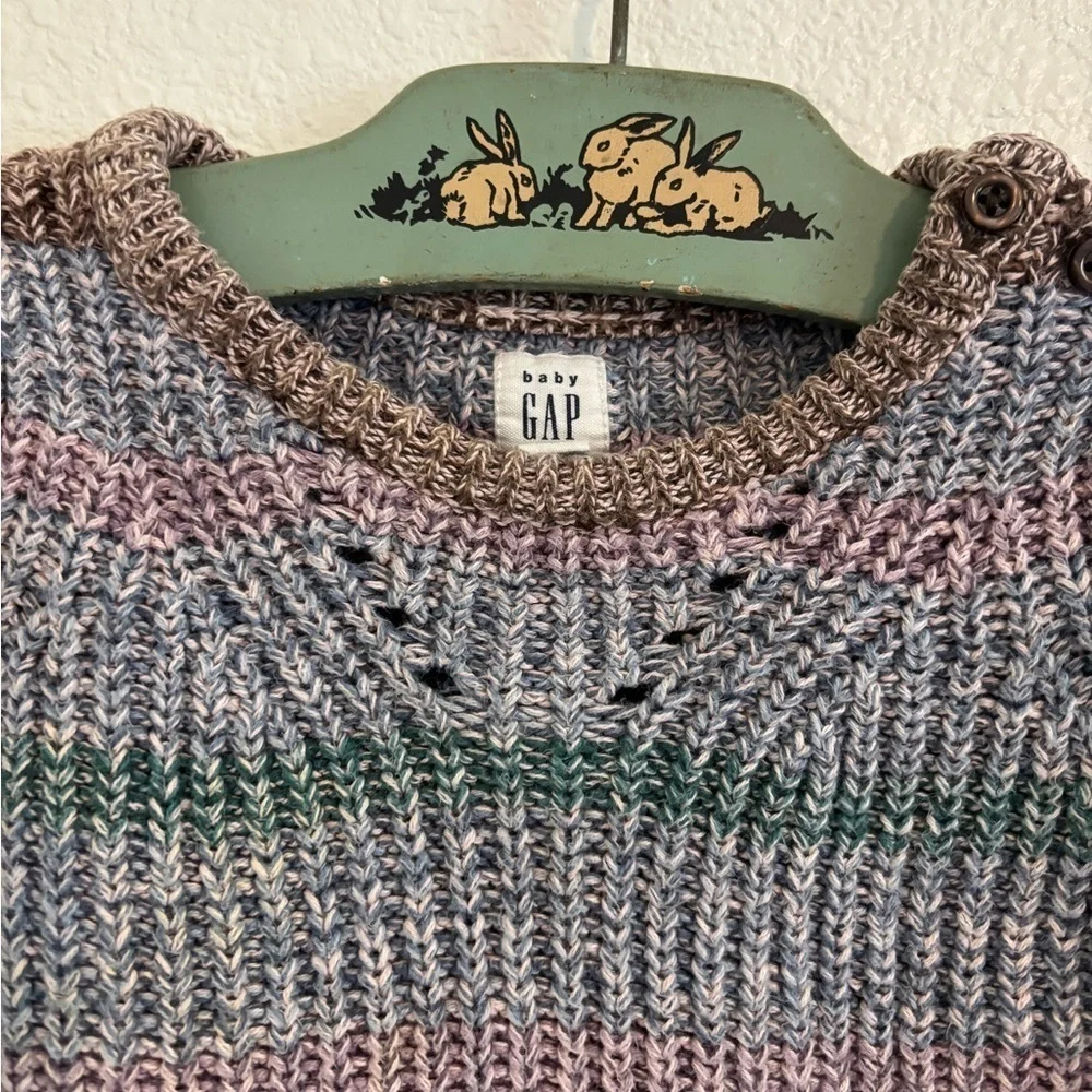 Baby Gap Shaker-Stitch 100% Cotton Knit Dress Size 6-12 Months | colorful |